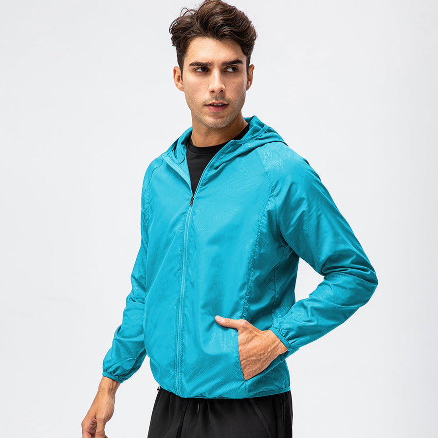 Herren leichte Laufjacke mit atmungsaktiven Eigenschaften und reflektierendem Design Heidi-Mode