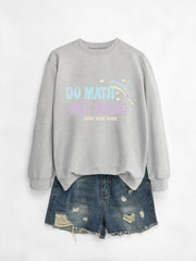 Damen lässiger Sweatshirt mit inspirierendem Mathematikmotiv