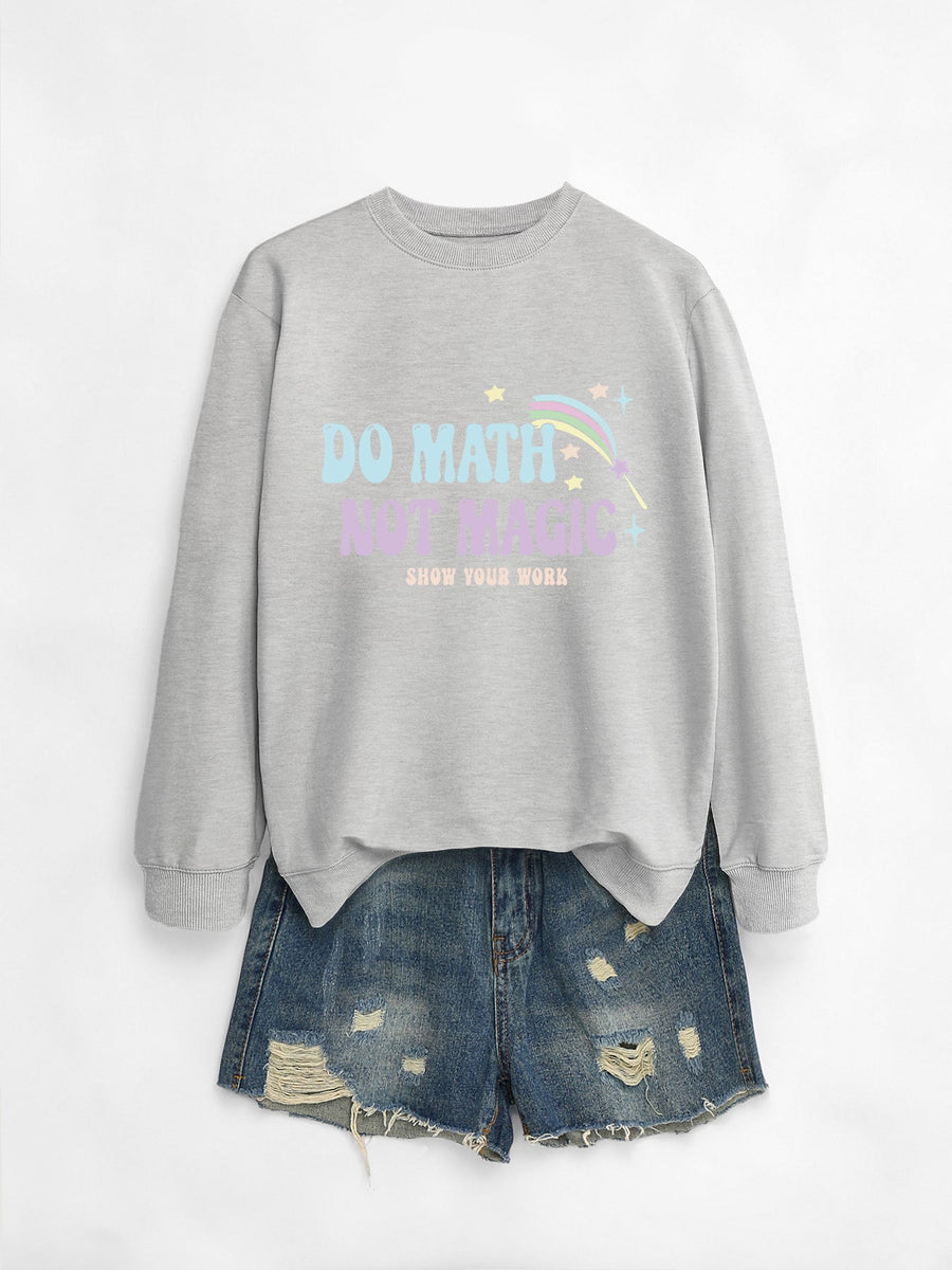 Damen lässiger Sweatshirt mit inspirierendem Mathematikmotiv