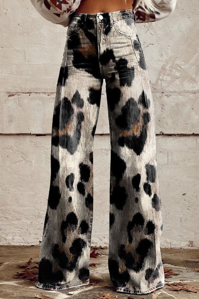 Lara | Handgefertigte Vintage-Hose mit schicker Druckdesign