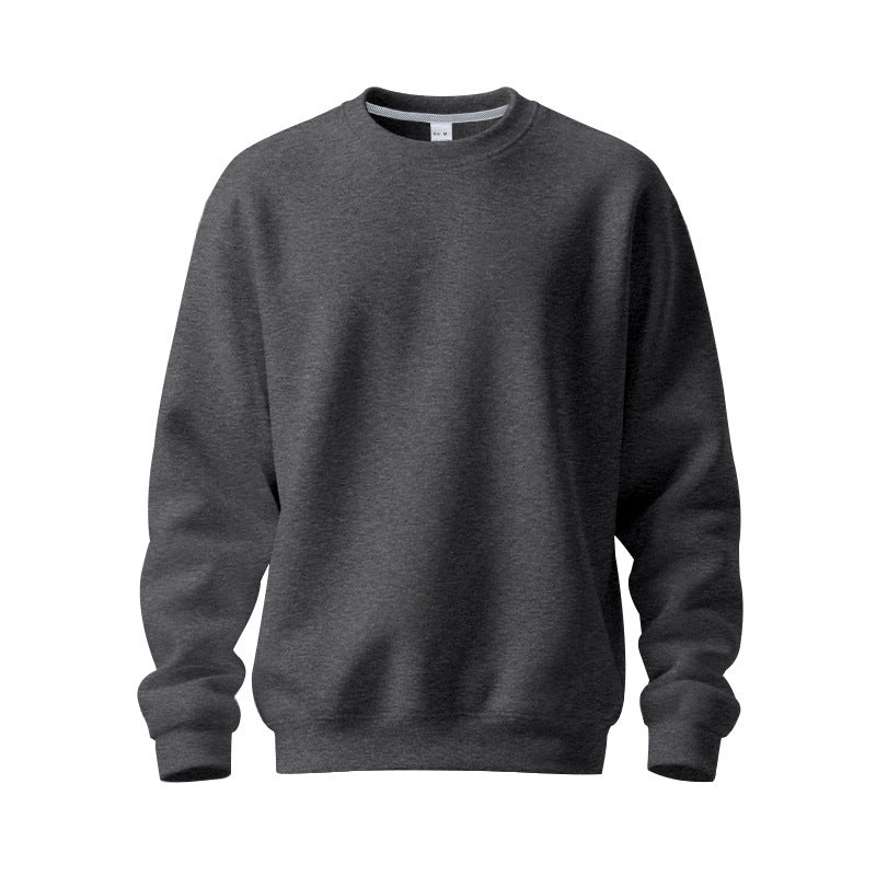 Herren nan Oversize-Rundhals-Sweatshirt aus weichem Baumwollfleece mit gerippten Bündchen Drune