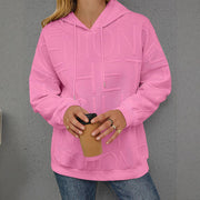 Damen Oversize Kapuzenpullover mit strukturiertem Design