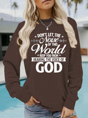 Damen Sweatshirt mit inspirierendem Aufdruck und bequemer Passform