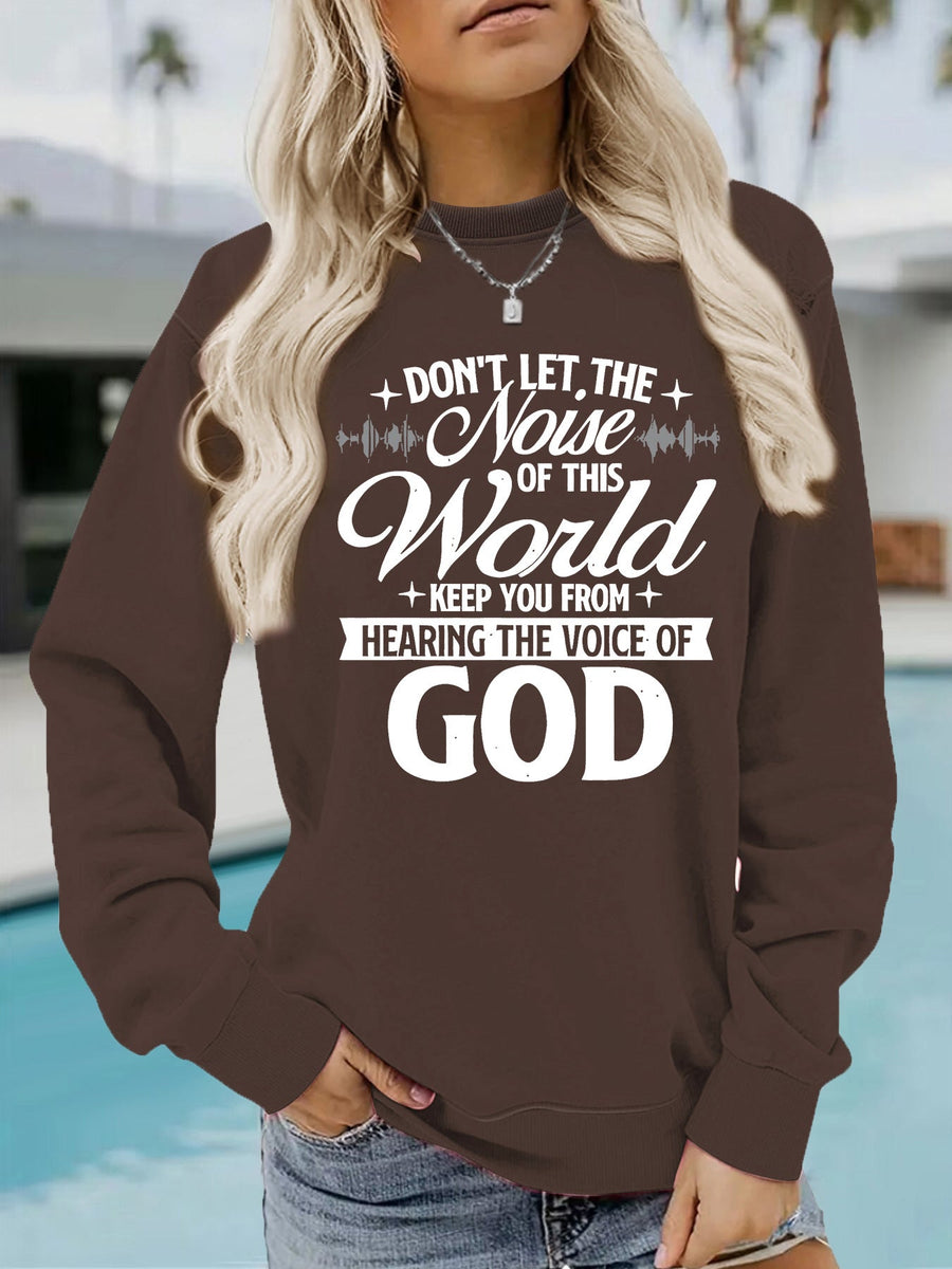 Damen Sweatshirt mit inspirierendem Aufdruck und bequemer Passform