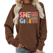 Damen Sweatshirt mit inspirierendem Text-Design