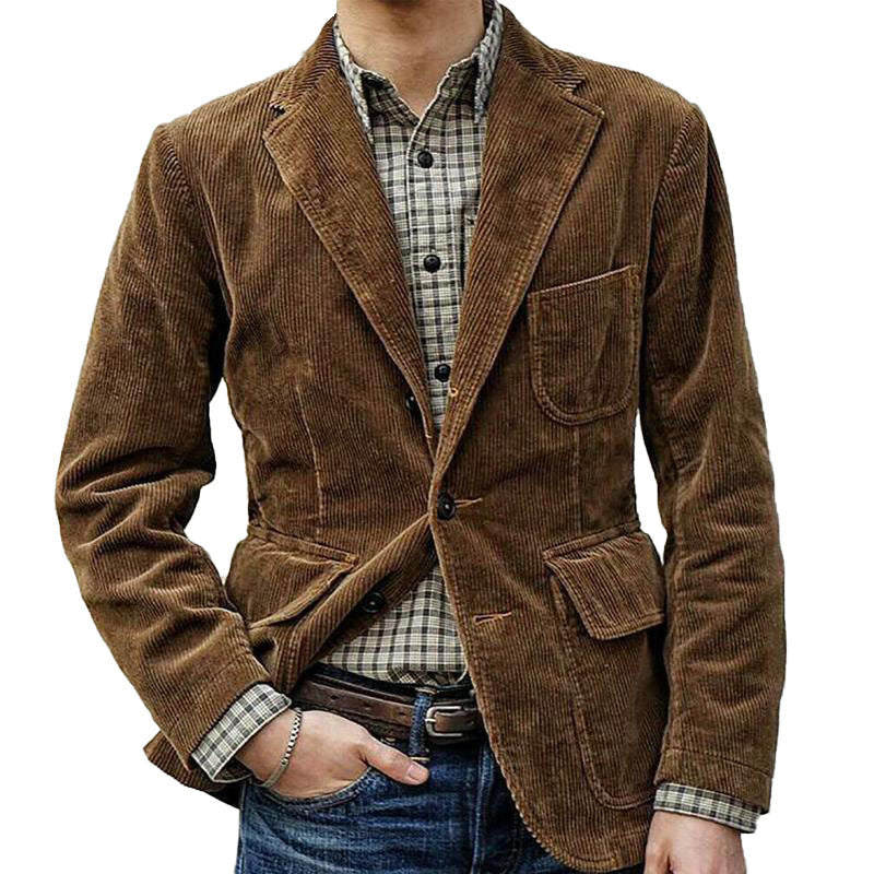Herren schicke Cordjacke mit praktischen Taschen Aliams