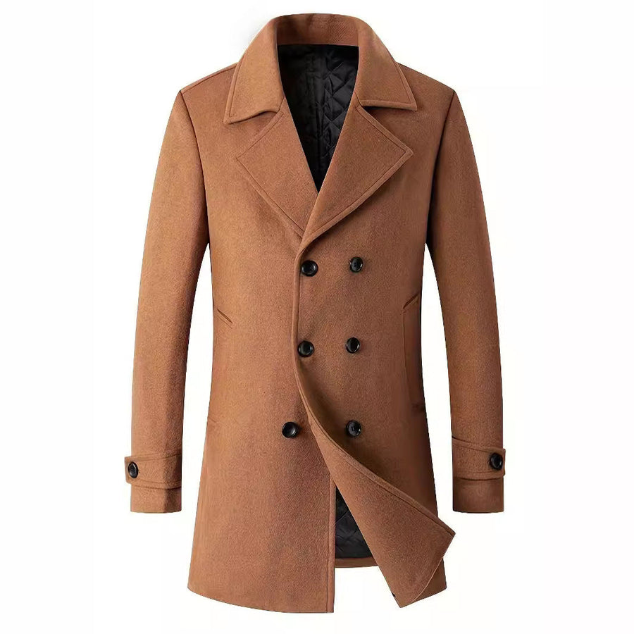 Herren eleganter doppelter Knopfmantel Aliams