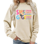 Damen Sweatshirt mit inspirierendem Text-Design