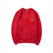 Damen Oversized Sweatshirt mit niedlichem Herzmotiv und lässigem Schnitt