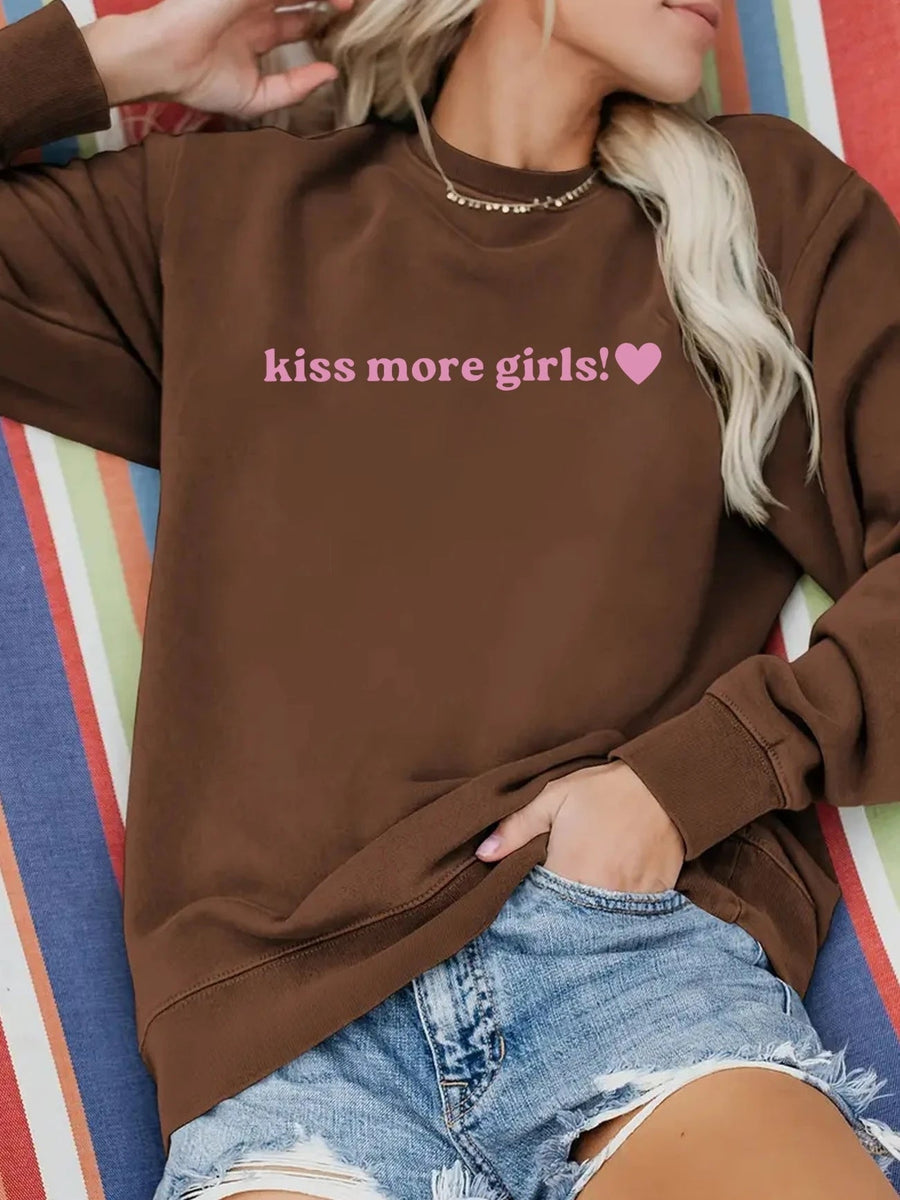 Damen Sweatshirt mit inspirierendem Schriftzug und lässiger Passform