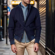 Herren modische Chino-Jacke mit praktischen Taschen Aliams