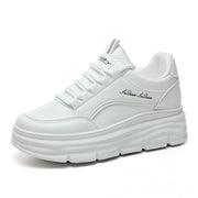 Damen Sportliche Plateau Sneakers mit atmungsaktiver Oberflächenstruktur und dämpfender Laufsohle