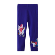 Mädchen Leggings mit zauberhaften Einhorn- und Schmetterlingsapplikationen Drune