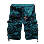 Herren Camo Cargo-Shorts mit mehreren Taschen und verstellbarem Bund Heidi-Mode