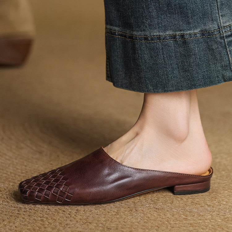 Nora | Damen Leder Mules mit stilvollem Look