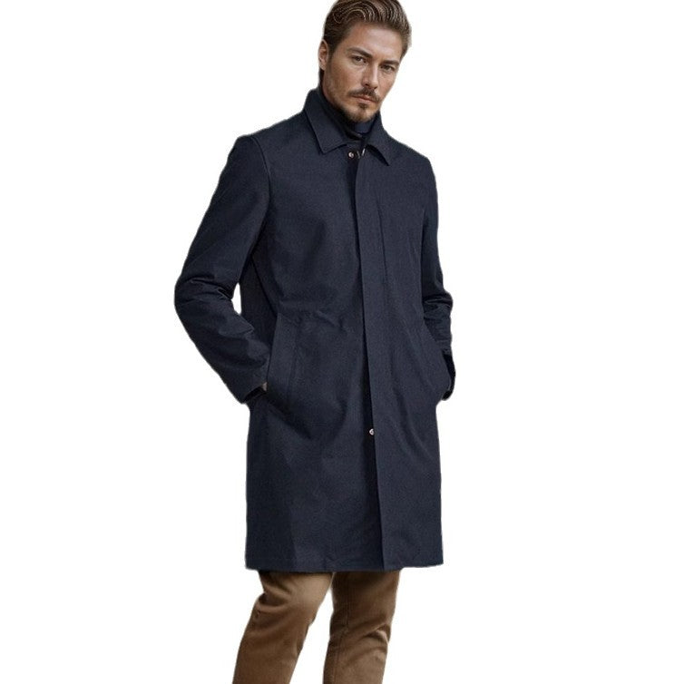 Herren zeitlos eleganter Mantel mit praktischen Taschen Aliams