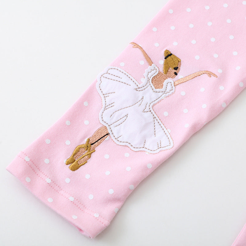 Mädchen Leggings mit zauberhaften Ballettapplikationen Drune