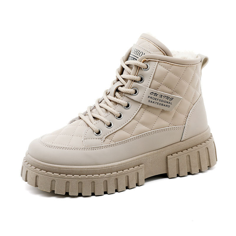 Damen Winterliche High-Top Boots mit kuscheligem Innenfutter und rutschfester Sohle