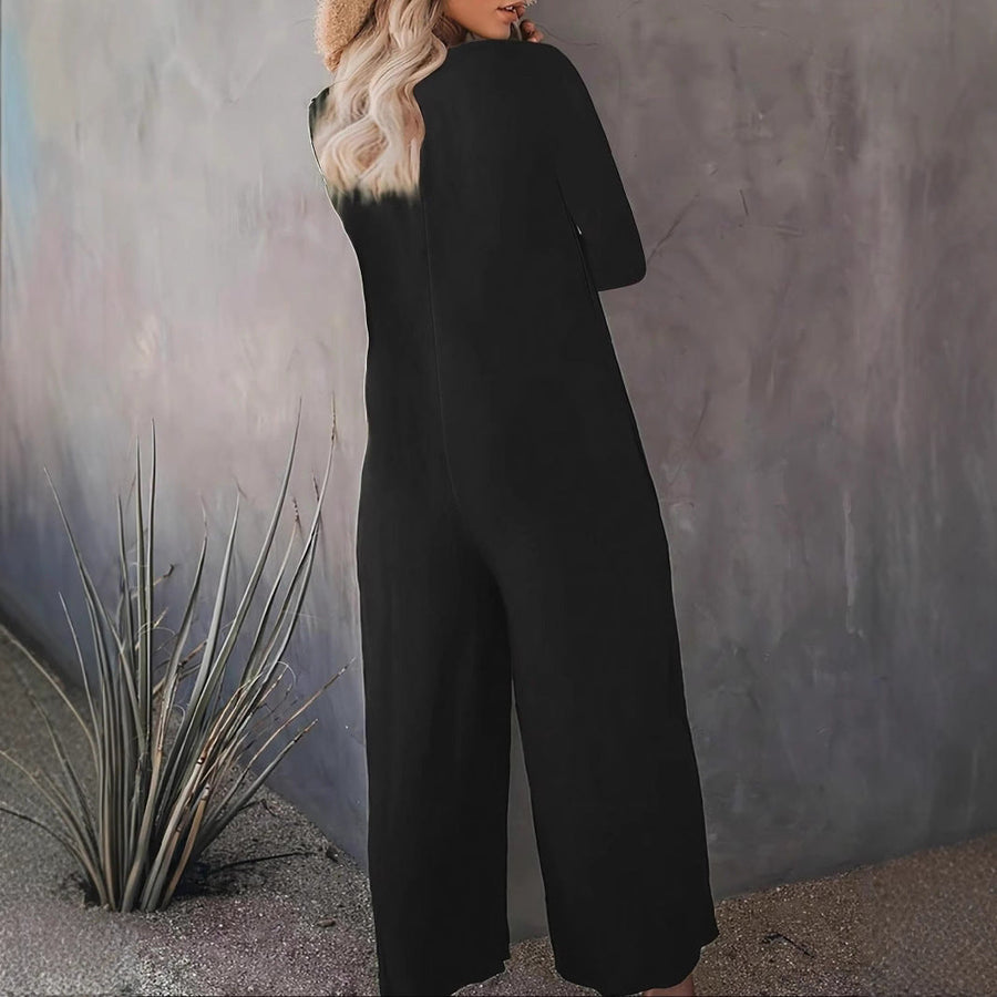 Damen Weitgeschnittenes Jumpsuit mit praktischen Taschen und modernem Schnitt