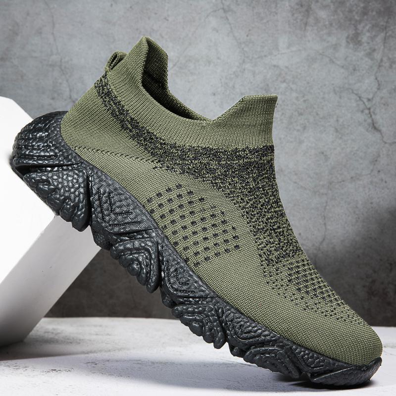Damen Strick-Sneaker mit hohem Kragen und rutschfester Sohle