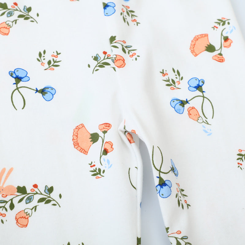 Mädchen Leggings mit floralem Muster Drune