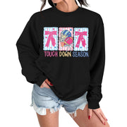 Damen Sweatshirt mit kreativem Football-Motiv und lässigem Schnitt