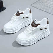 Damen elegante und bequeme Sneakers mit erhöhter Laufsohle