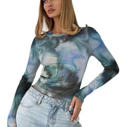 Damen Langarmshirt mit modernem abstraktem Design