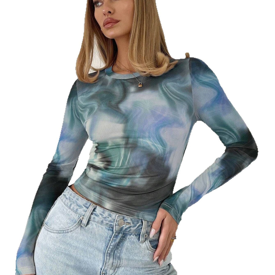 Damen Langarmshirt mit modernem abstraktem Design