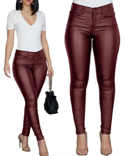 Damen figurbetonte High-Waist Hose
