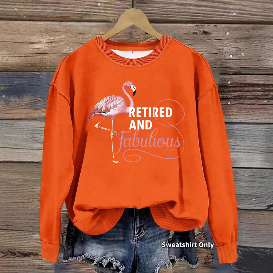 Damen Sweatshirt mit einzigartigem Flamingo-Motiv und inspirierendem Aufdruck