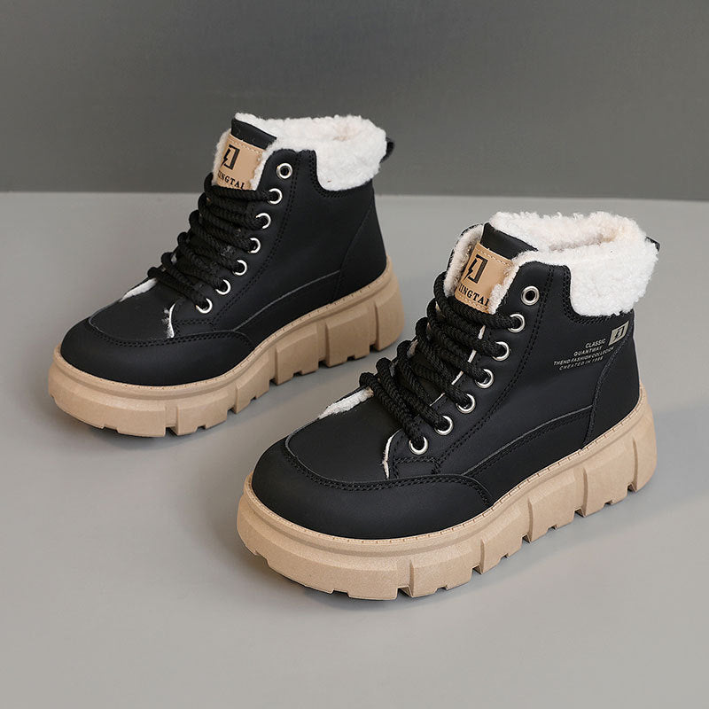 Damen High-Top Winterstiefel mit isolierendem Kunstfellfutter und rutschfester Sohle