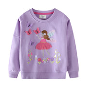 Mädchen Sweatshirt mit verzaubertem Feen- und Schmetterlingsdesign Drune