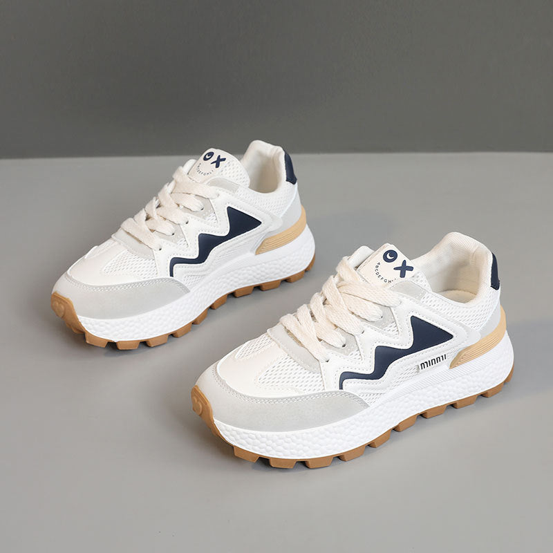 Damen Sportliche Freizeitsneaker mit atmungsaktiver Mesh-Oberfläche und dämpfender Laufsohle