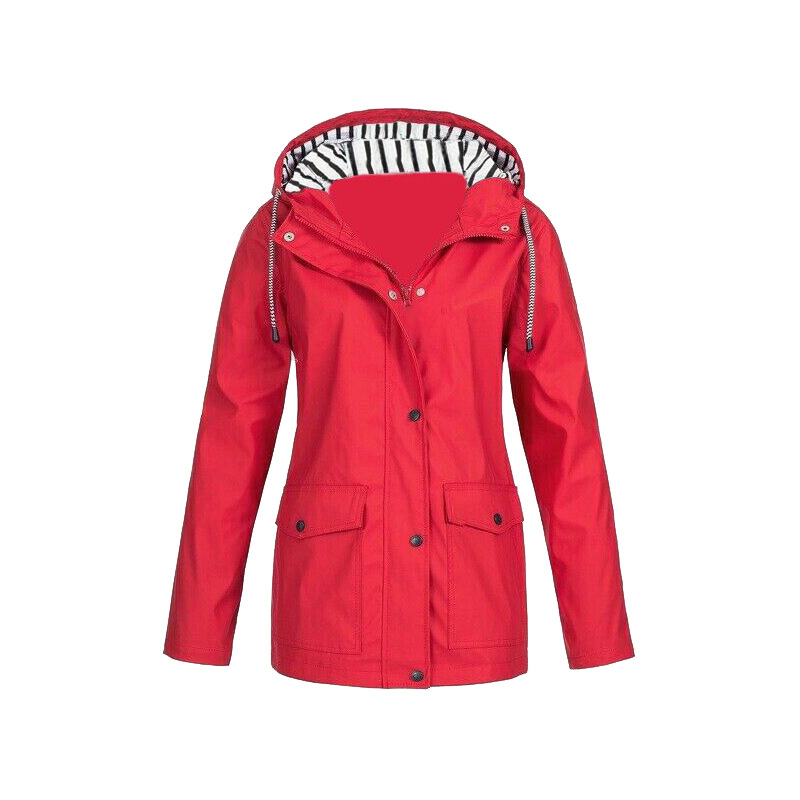 Damen Kapuzen-Regenjacke | Langarm
