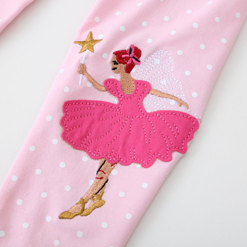 Mädchen Leggings mit zauberhaften Ballettapplikationen Drune