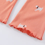 Mädchen Leggings mit fröhlichem Hunde-Muster Drune
