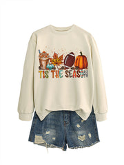 Damen Sweatshirt mit herbstlichem Motiv und lässigem Schnitt