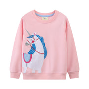 Mädchen Sweatshirt mit niedlicher Einhorn-Applikation Drune