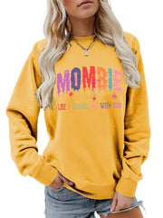 Damen Sweatshirt mit kreativem Zombie-Motiv