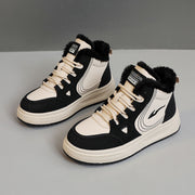 Damen modische High-Top Sneakers mit kuscheligem Fleecefutter und rutschfester Sohle