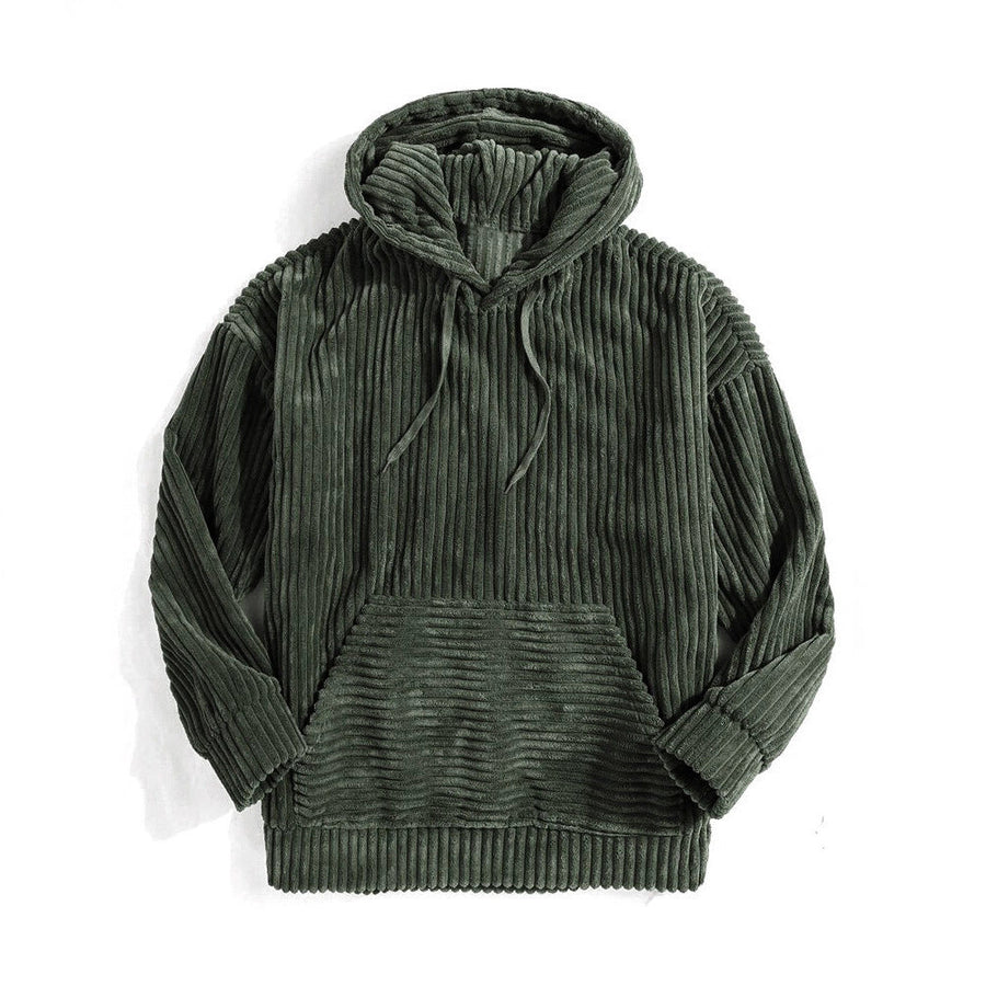 Damen gemütlicher Kapuzenpullover im modernen Rippdesign