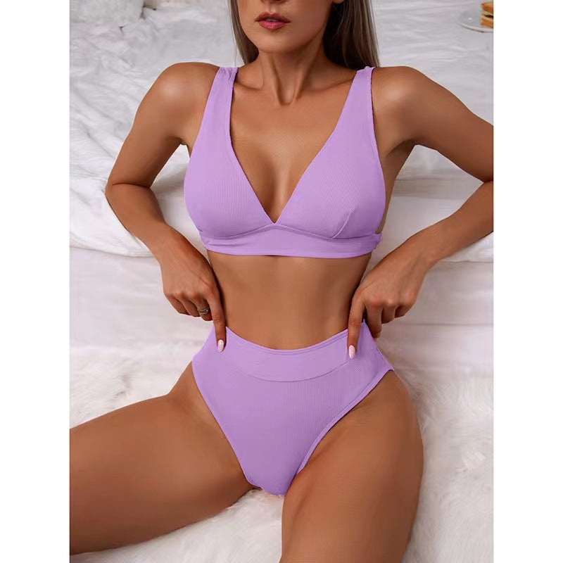 Damen Eleganter Hochtaillierter Bikini | Bademode