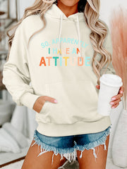 Damen Kapuzenpullover mit kreativem Schriftzug und lässiger Passform