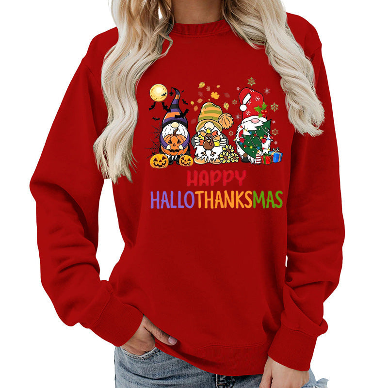 Damen Sweatshirt mit fröhlichem Feiertagsdesign