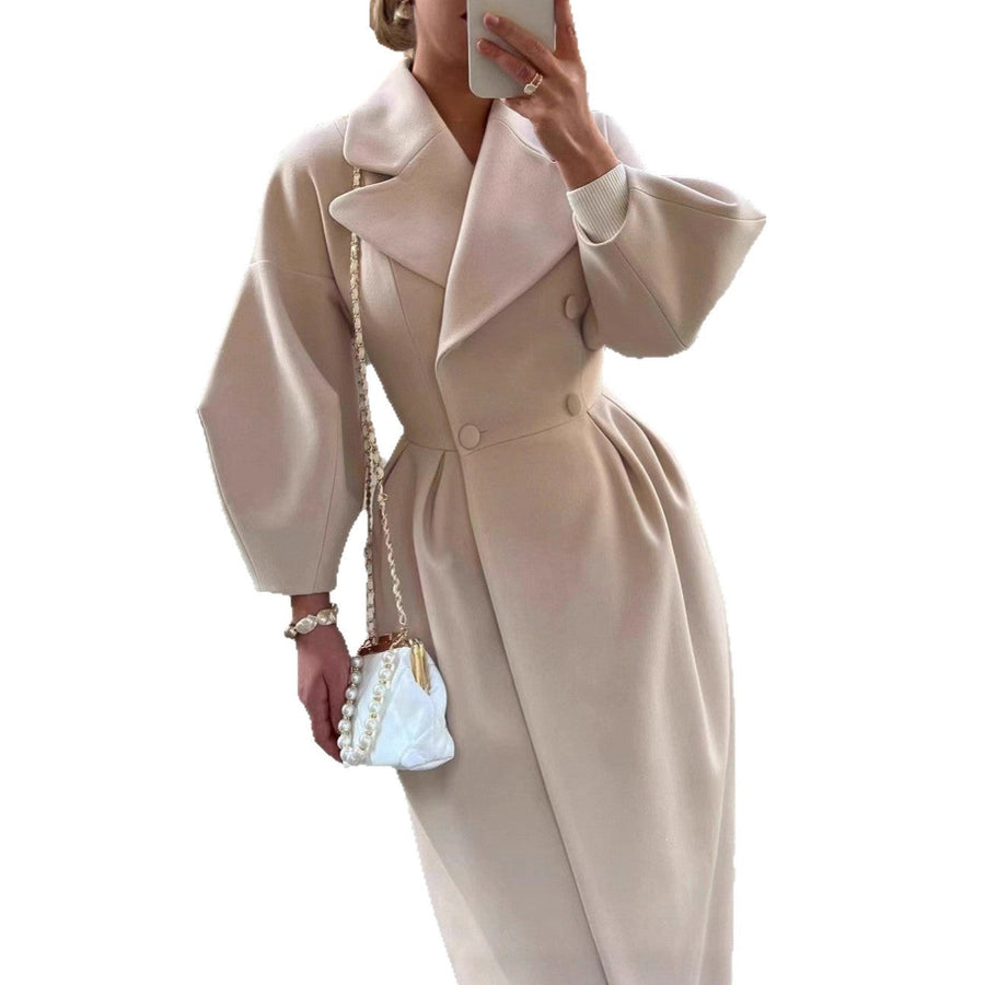 Damen Eleganter Trenchcoat mit tailliertem Schnitt und seitlichem Schlitz