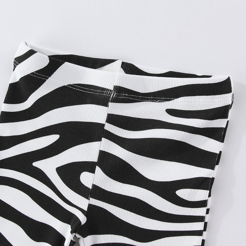 Mädchen Schlagleggings mit aufregendem Zebra-Muster Drune