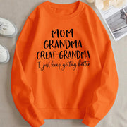 Damen Sweatshirt mit kreativem Familienaufdruck und bequemer Passform