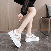 Damen Plattform Sneakers mit atmungsaktiver Mesh-Oberfläche und trendiger Dämpfung