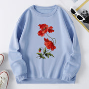 Damen Sweatshirt mit floralem Design und bequemer Passform